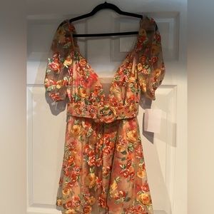 Free People Floral mini size M new with tags